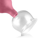 pulox Schröpfglas aus Echtglas diverse Größen und Farben pink 40mm