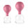 Pulox Schröpfgläser Set aus Echtglas 2 Stück. 5,2cm und 6,2cm Pink